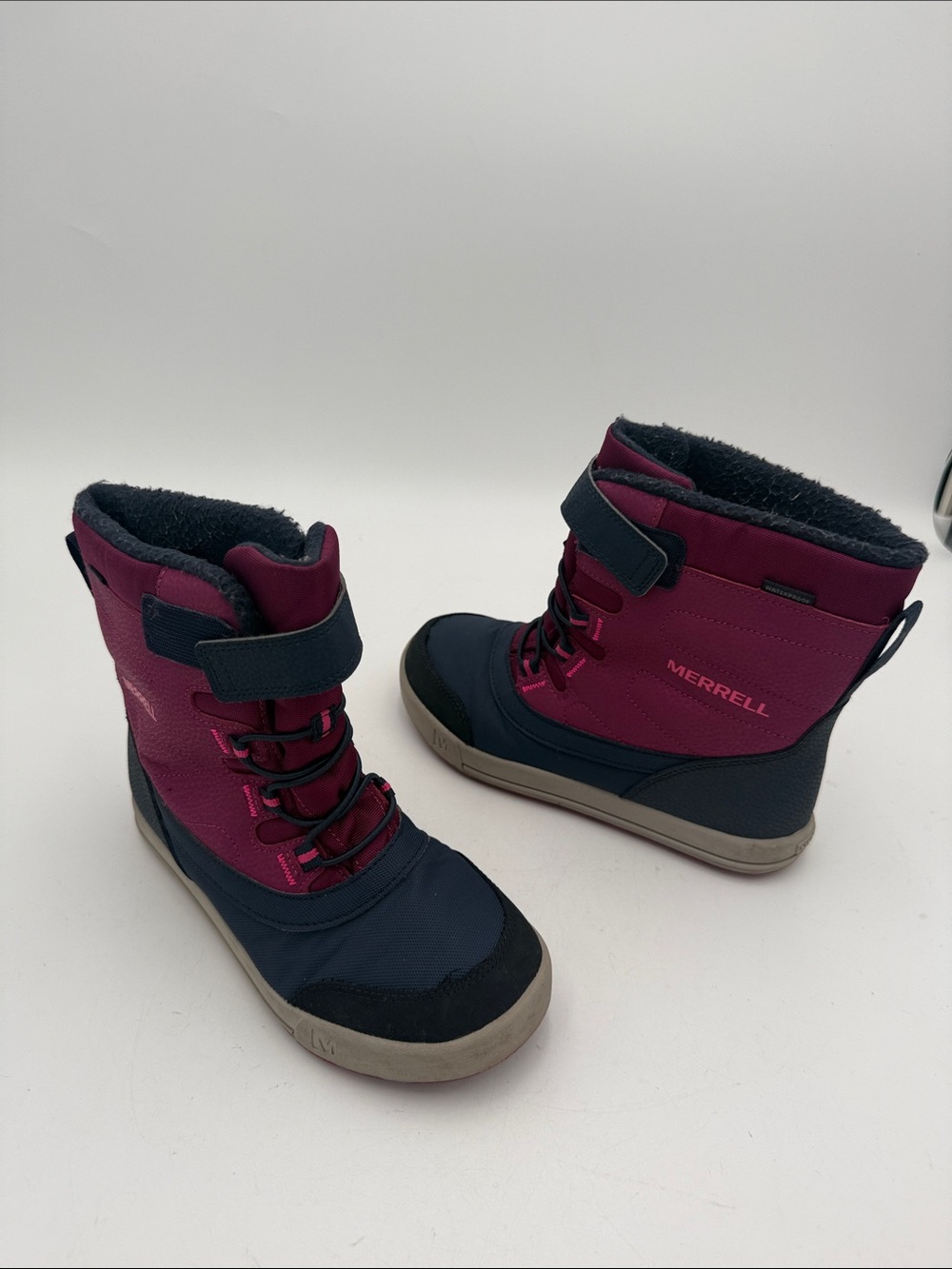 Merrell Kids Burgundy (Pink)  Winter Snow Boots 3 waterproof outdoor casual